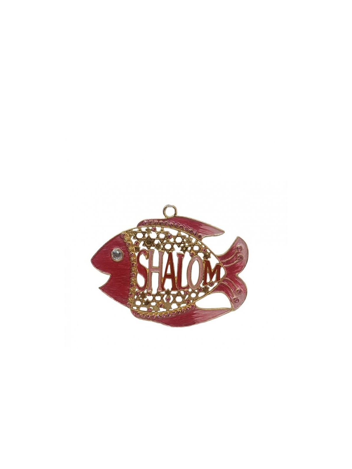 Gleaming Wall Decoration Fish with Shalom and Star ... | Wall Hangings