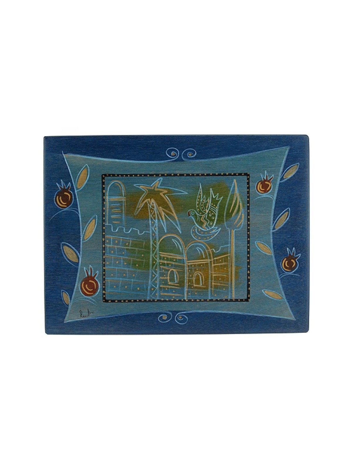Set de table rectangulaire Golden City par Kakadu Art | Décorations de table