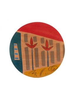 Round Wood Placemat by Kakadu Art Flowers | Table Decorations