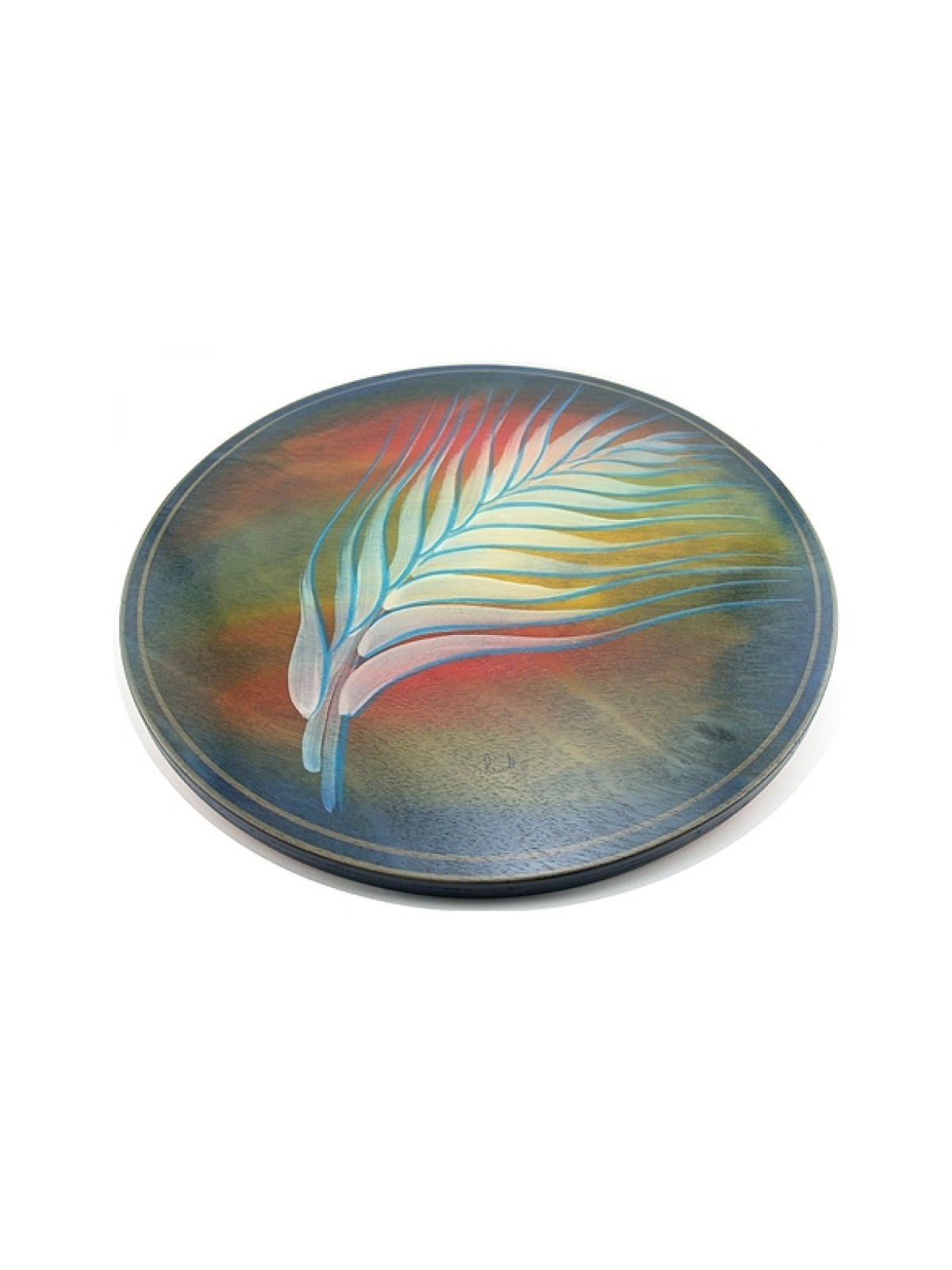 Plume blanche Lazy Susan par Kakadu Art | Décorations de table