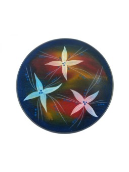 Set de table rond bleu Florali par Kakadu Art | Décorations de table