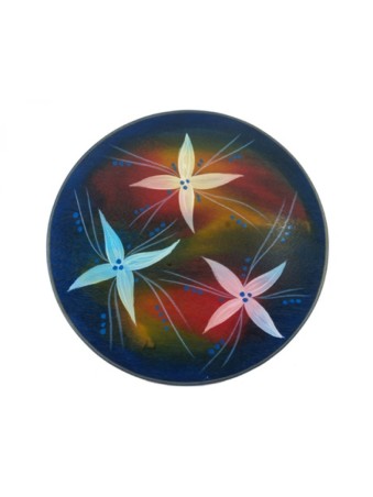 Placemat עגול כחול Florali מאת Kakadu Art | קישוטי שולחן