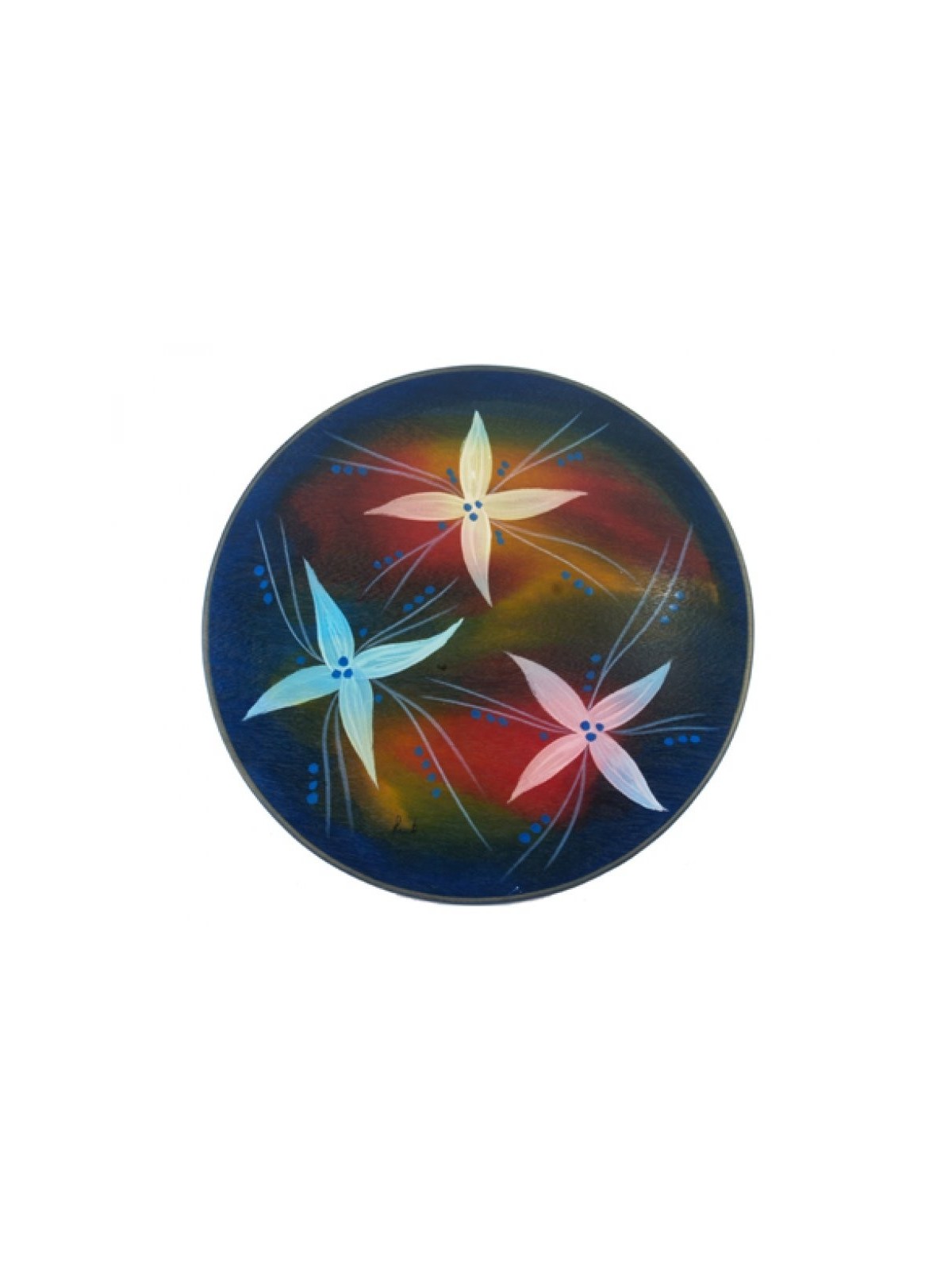 Placemat עגול כחול Florali מאת Kakadu Art | קישוטי שולחן