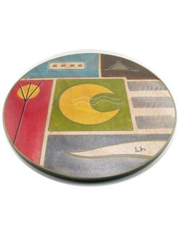 Lazy Susan Lune Jaune par Kakadu Art | Décorations de table