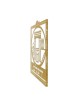 Dorit Judaica Petite plaque murale en lucite dorée... | Lettres flottantes par Dorit