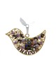 Gleaming Wall Decoration Bird with Shalom and Breas... | Wall Hangings