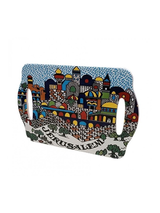 Ceramic Serving Tray with Jerusalem View in Col... | House Decorations