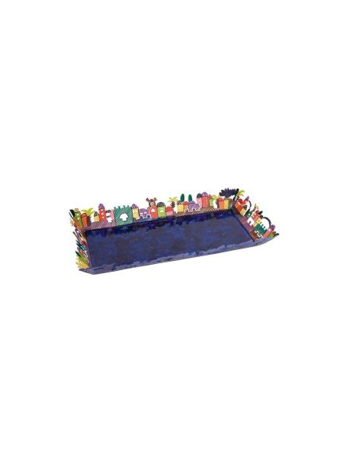 Yair Emanuel Hand Painted Serving Tray %96 Cuto... | Table Decorations