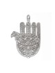 Hamsa murale plaquée argent basée sur la synagogue du Maroc... | Hamsa en métal