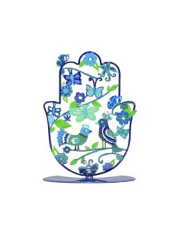 Yair Emanuel Hamsa Sculpture sur Pied Oiseau Bleu... | Décorations de table