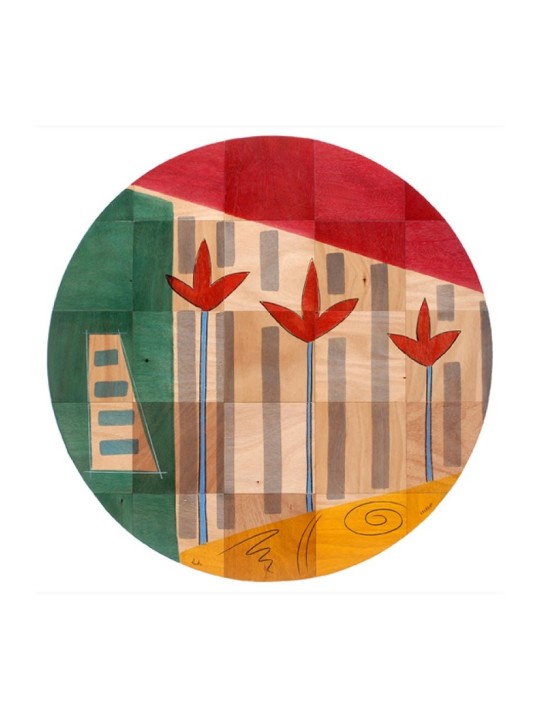 Round Floor Mat Sun Stems by Kakadu Art | House Decorations