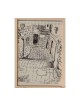 YehuditsArt Sketch Print of Narrow Alleyw... | Jewish Gift from Israel