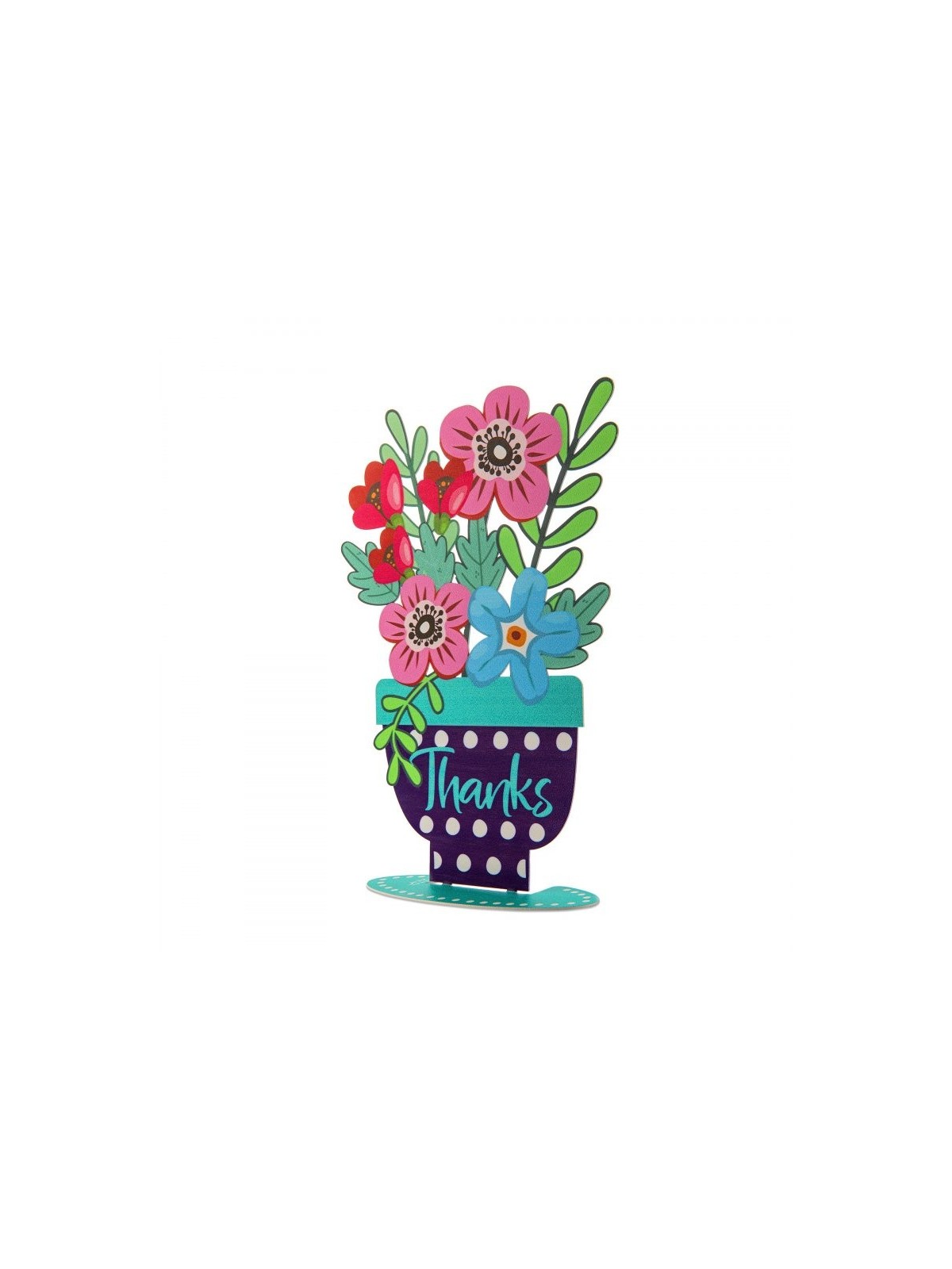 Dorit Judaica Sculpture de fleurs colorées avec bois... | Décorations de table