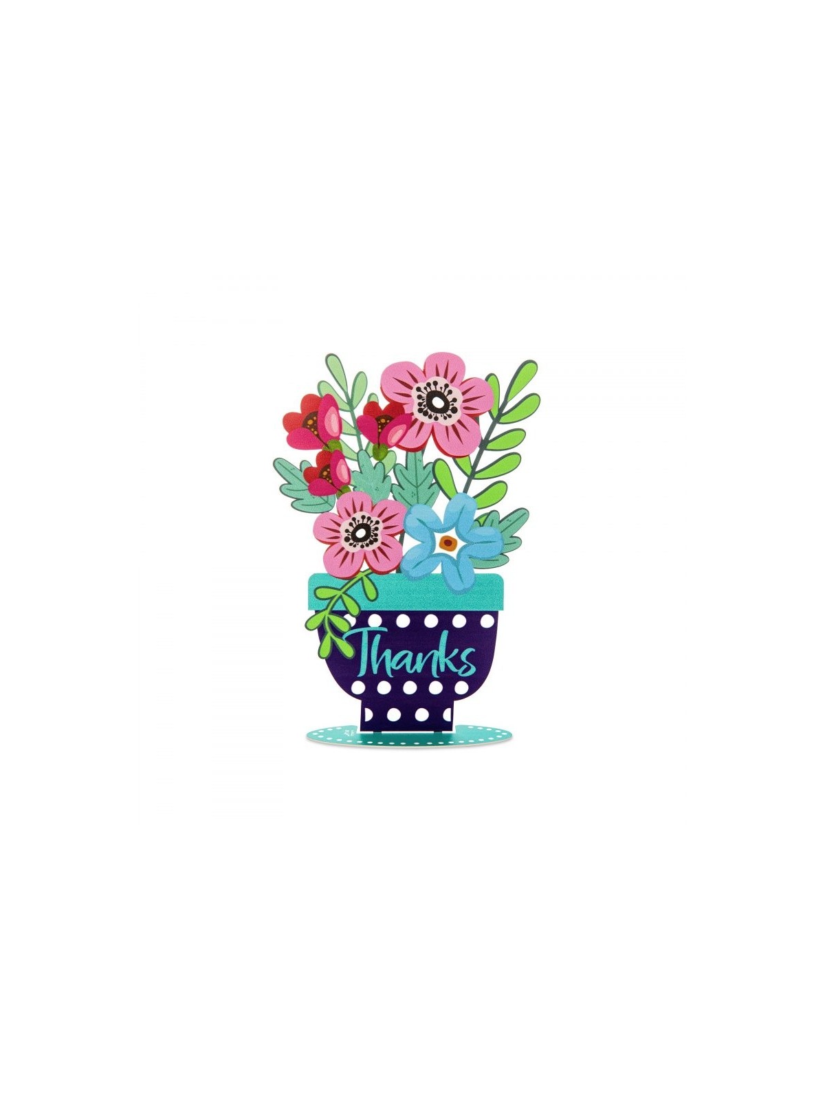 Dorit Judaica Sculpture de fleurs colorées avec bois... | Décorations de table