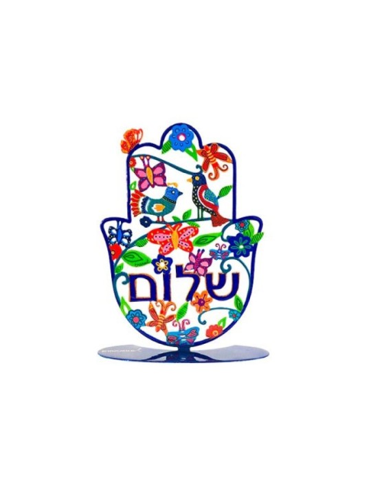 Yair Emanuel Grande Hamsa Debout Peinte à la Main... | Décorations de table