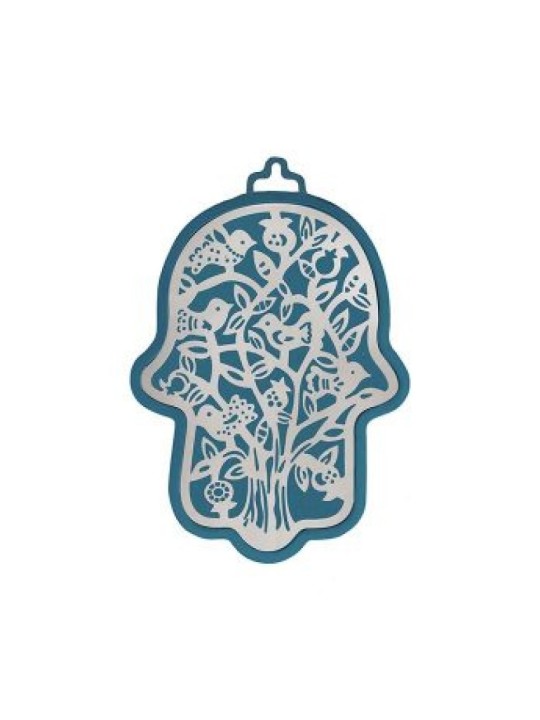 Yair Emanuel Mur Hamsa Superposition d'Arbre Découpé... | Hamsas par Emanuel