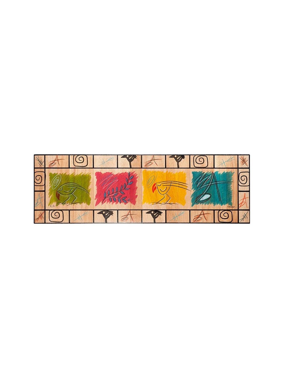 Palette d'artistes de chemin de table par Kakadu Art | Décorations de table