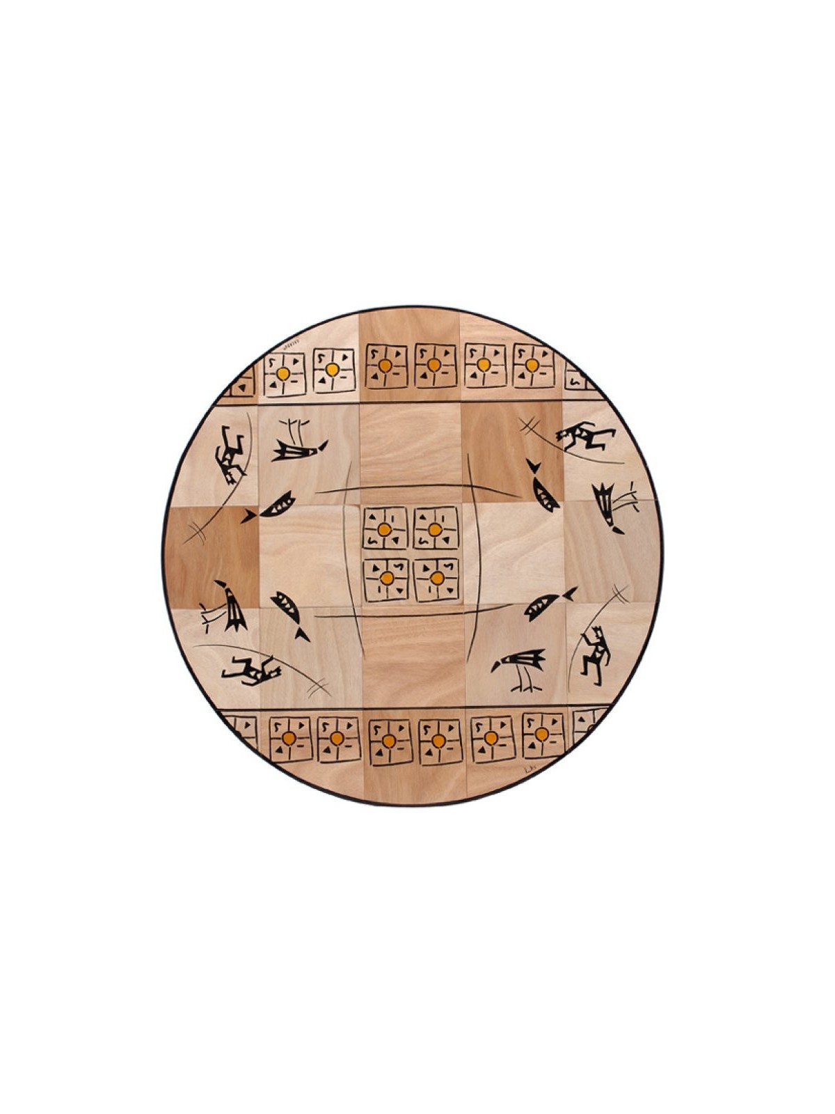 Tapis de sol rond Teva par Kakadu Art | Décorations de maison