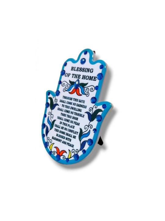 Hamsa English Home Blessing Plaque for Wall or Tab... | Misc Blessings