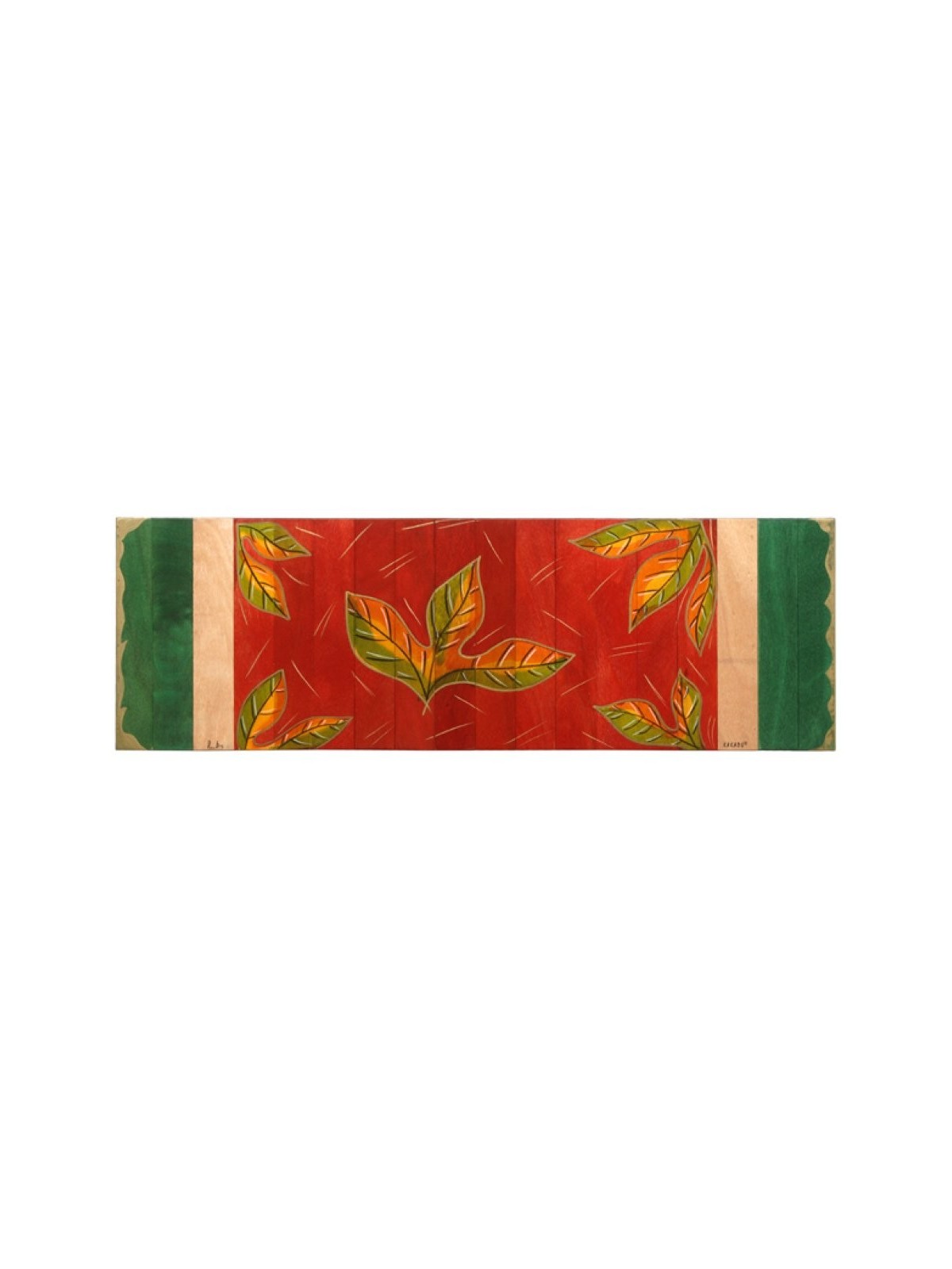 Chemin de table Feuilles rouges par Kakadu Art | Décorations de table