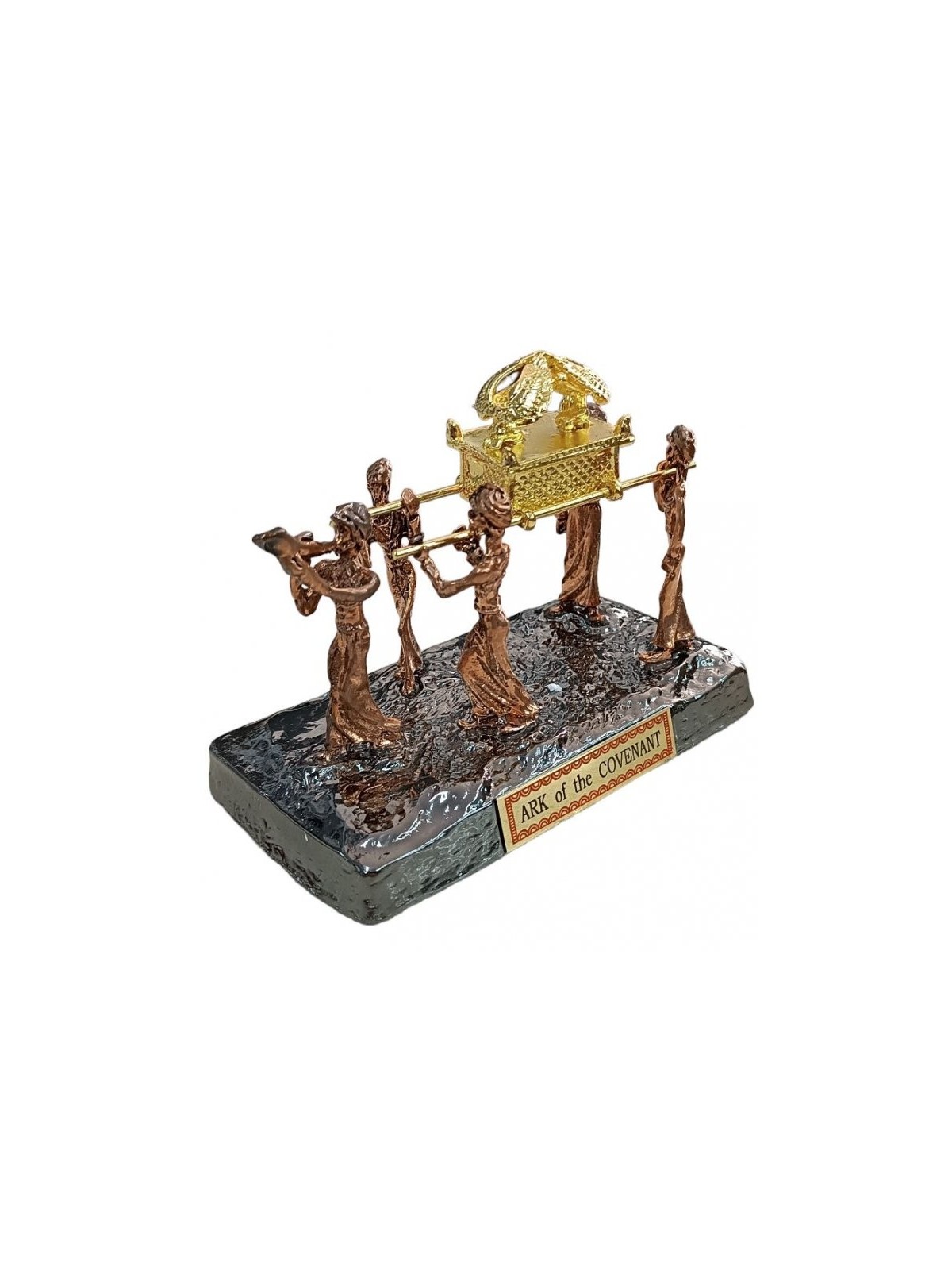 Sculpture de l'arche sacrée du souffleur de Shofar portée sur des poteaux %9... | Figurines