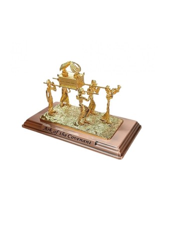 Sculpture de l'Arche Sainte portée sur des poteaux avec un shofar Bl... | Figurines