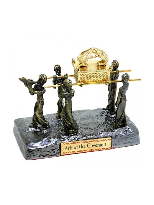 Sculpture de l'arche sacrée du souffleur de Shofar portée sur des poteaux %9... | Figurines