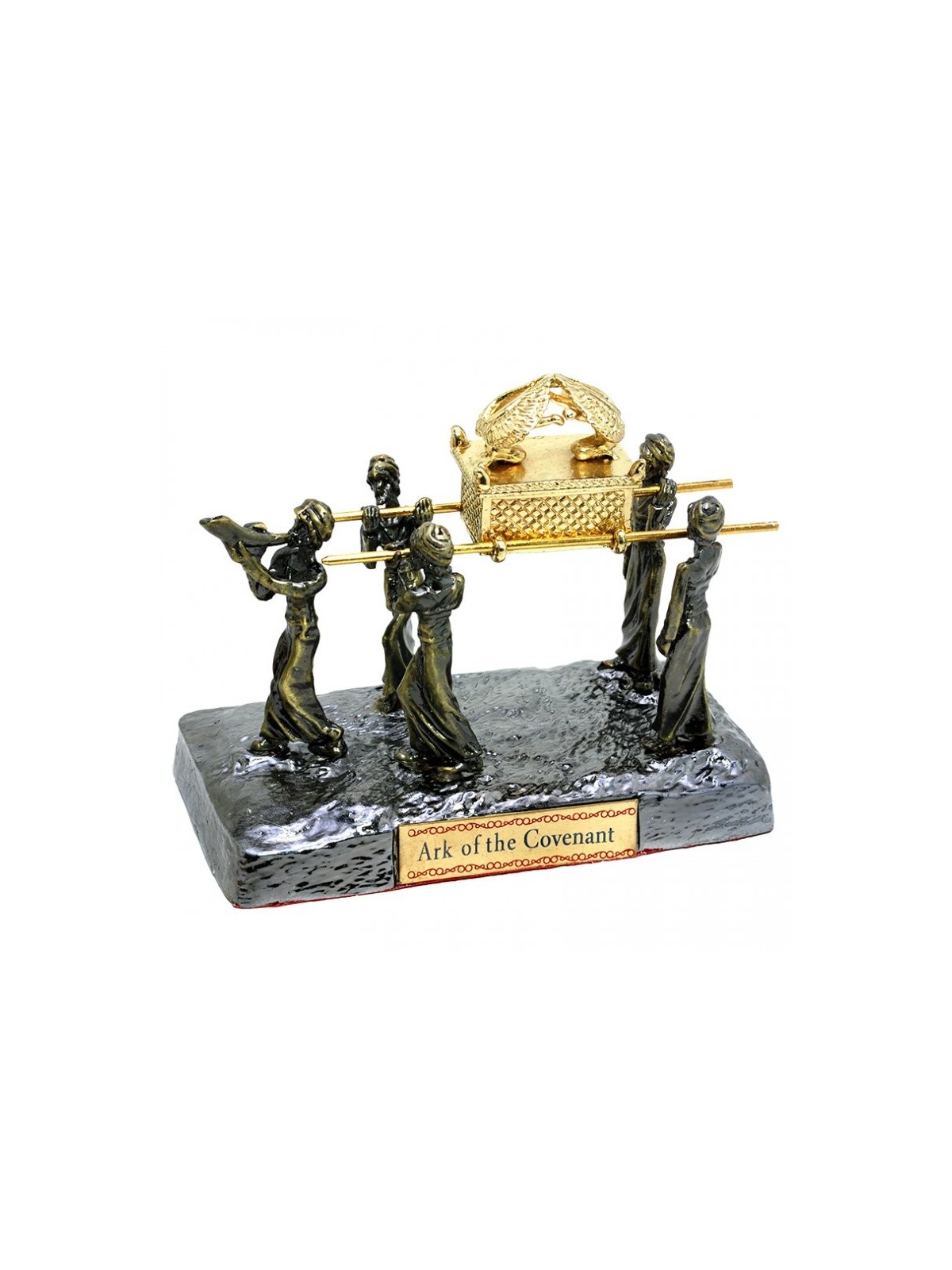 Sculpture de l'arche sacrée du souffleur de Shofar portée sur des poteaux %9... | Figurines