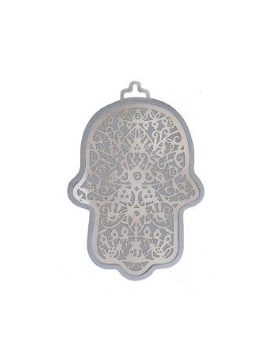 Yair Emanuel Wall Hamsa Overlay of Cutout Pomeg... | Hamsas par Emanuel