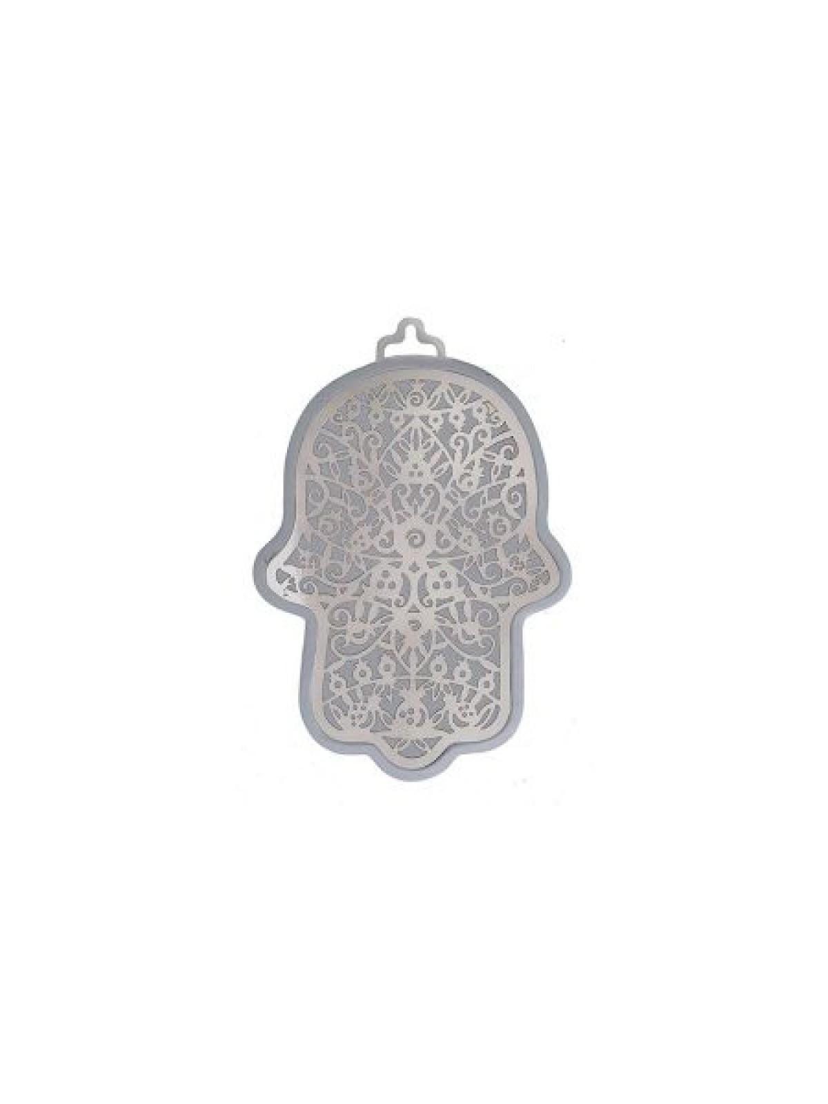 Yair Emanuel Wall Hamsa Overlay of Cutout Pomeg... | Hamsas par Emanuel