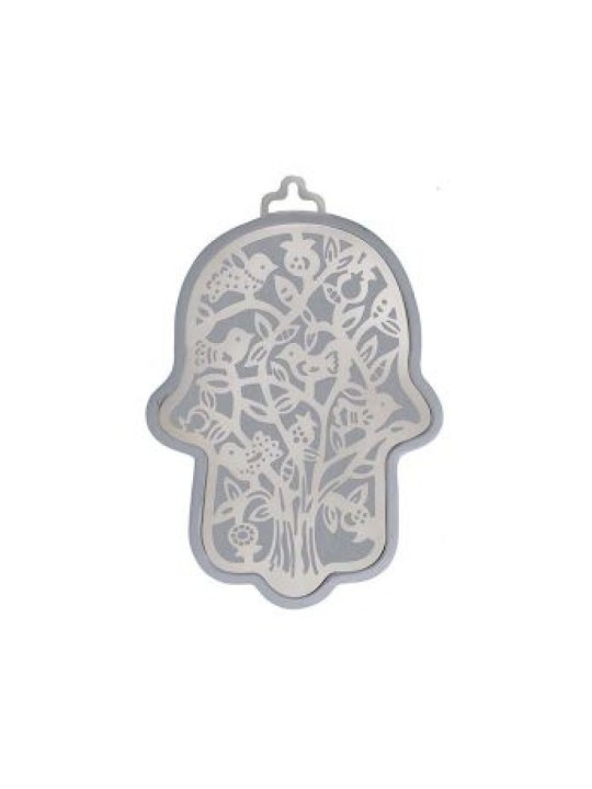 Yair Emanuel Mur Hamsa Superposition d'Arbre Découpé... | Hamsas par Emanuel