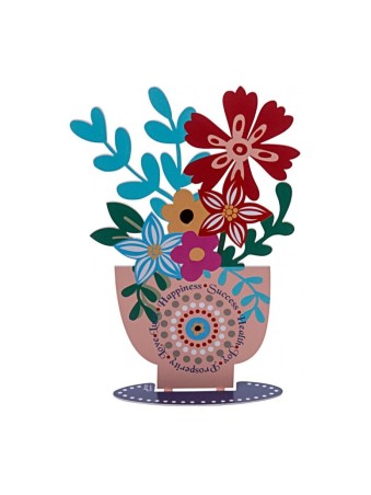 Dorit Judaica Free Standing Colorful Flowerpot ... | Table Decorations