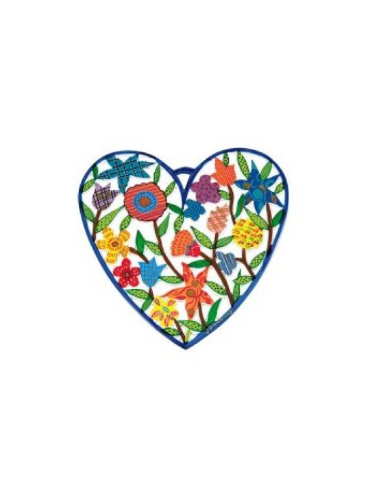 Hand Painted Heart Shaped Wall Hanging o... | Wall Hangings by Emanuel