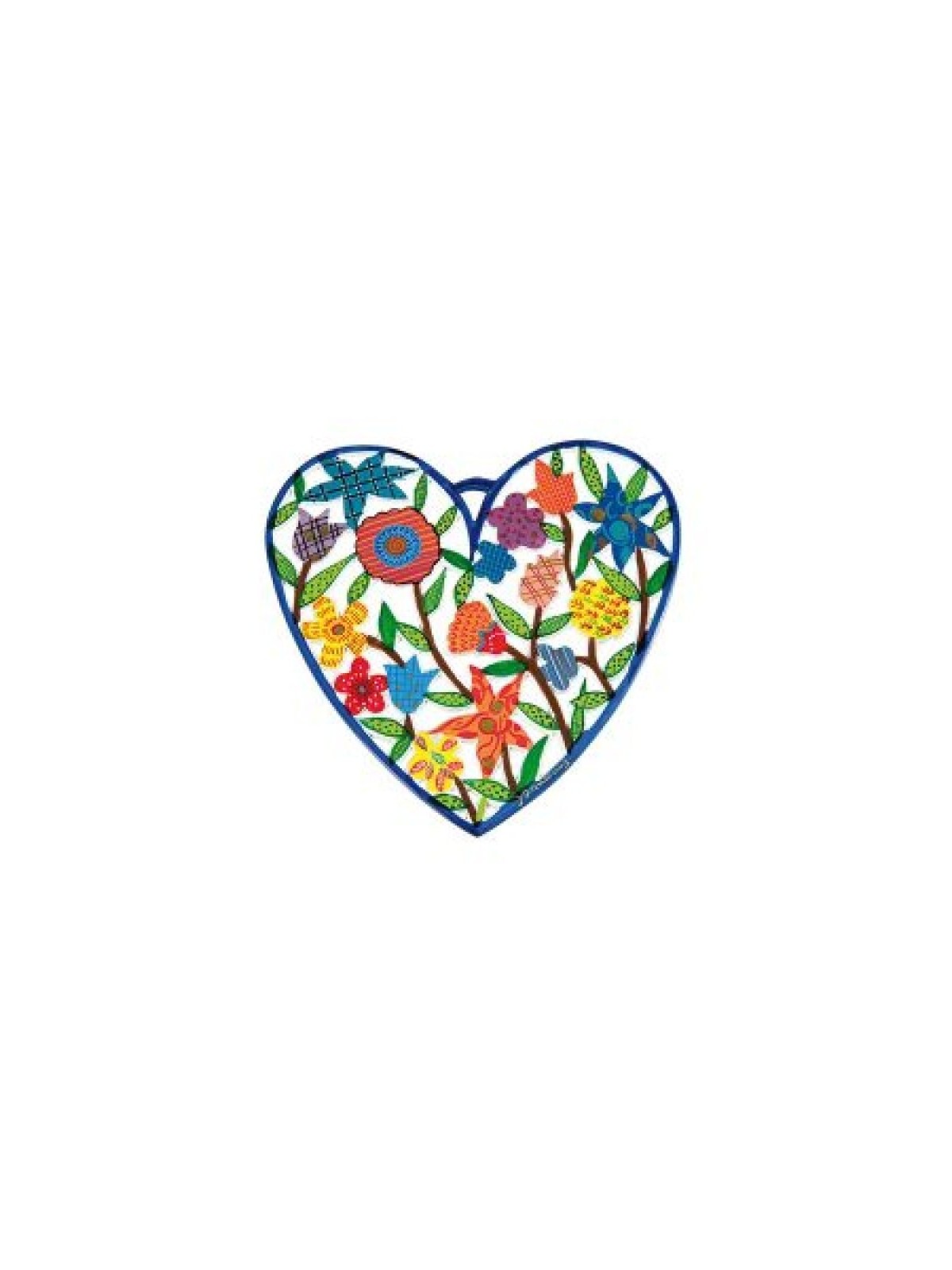 Hand Painted Heart Shaped Wall Hanging o... | Wall Hangings by Emanuel