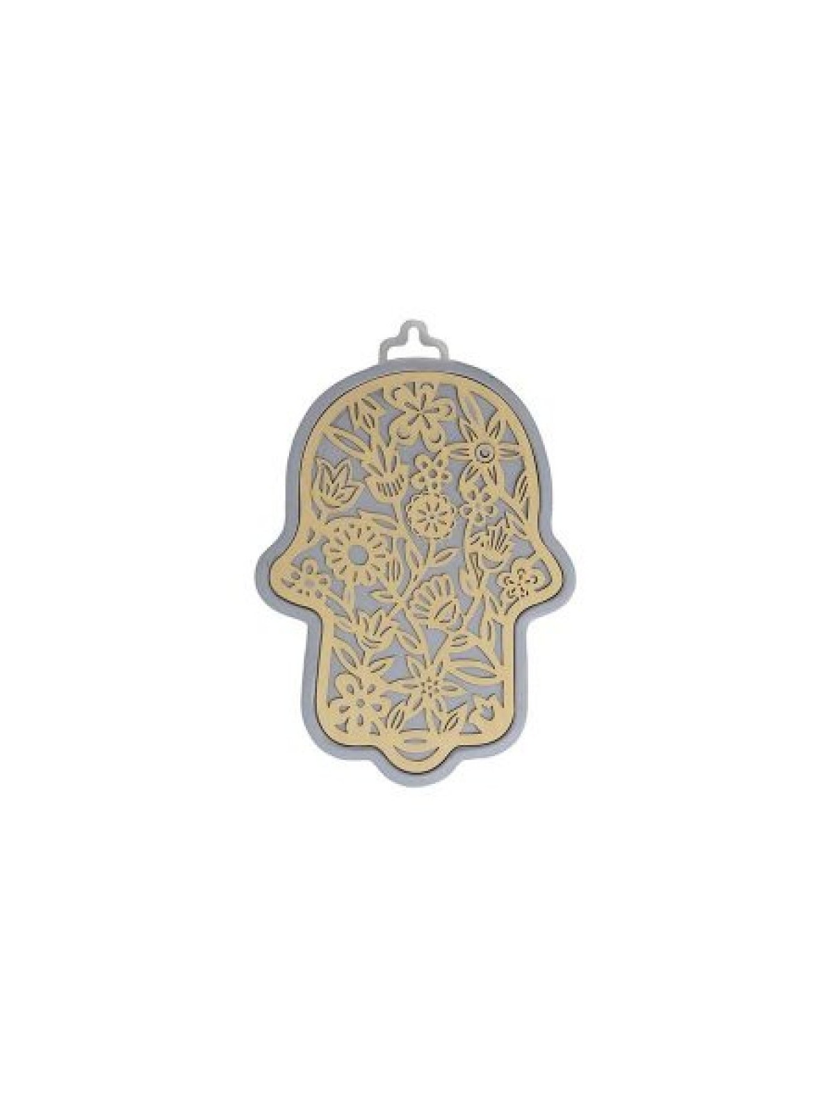 Yair Emanuel Wall Hamsa Overlay of Cutout Flora... | Hamsas by Emanuel