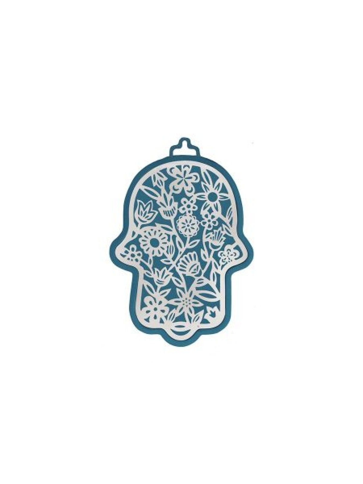 Yair Emanuel Wall Hamsa Overlay of Cutout Flora... | Hamsas by Emanuel