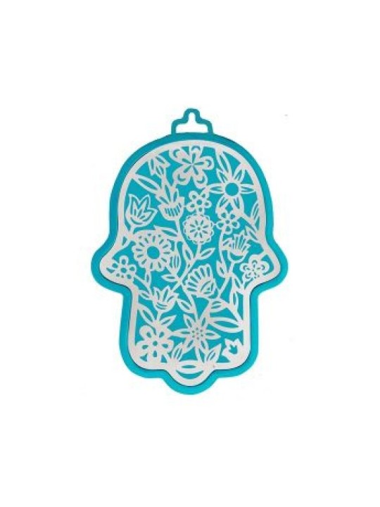 Yair Emanuel Mur Hamsa Superposition de Flore Découpée... | Hamsas par Emanuel