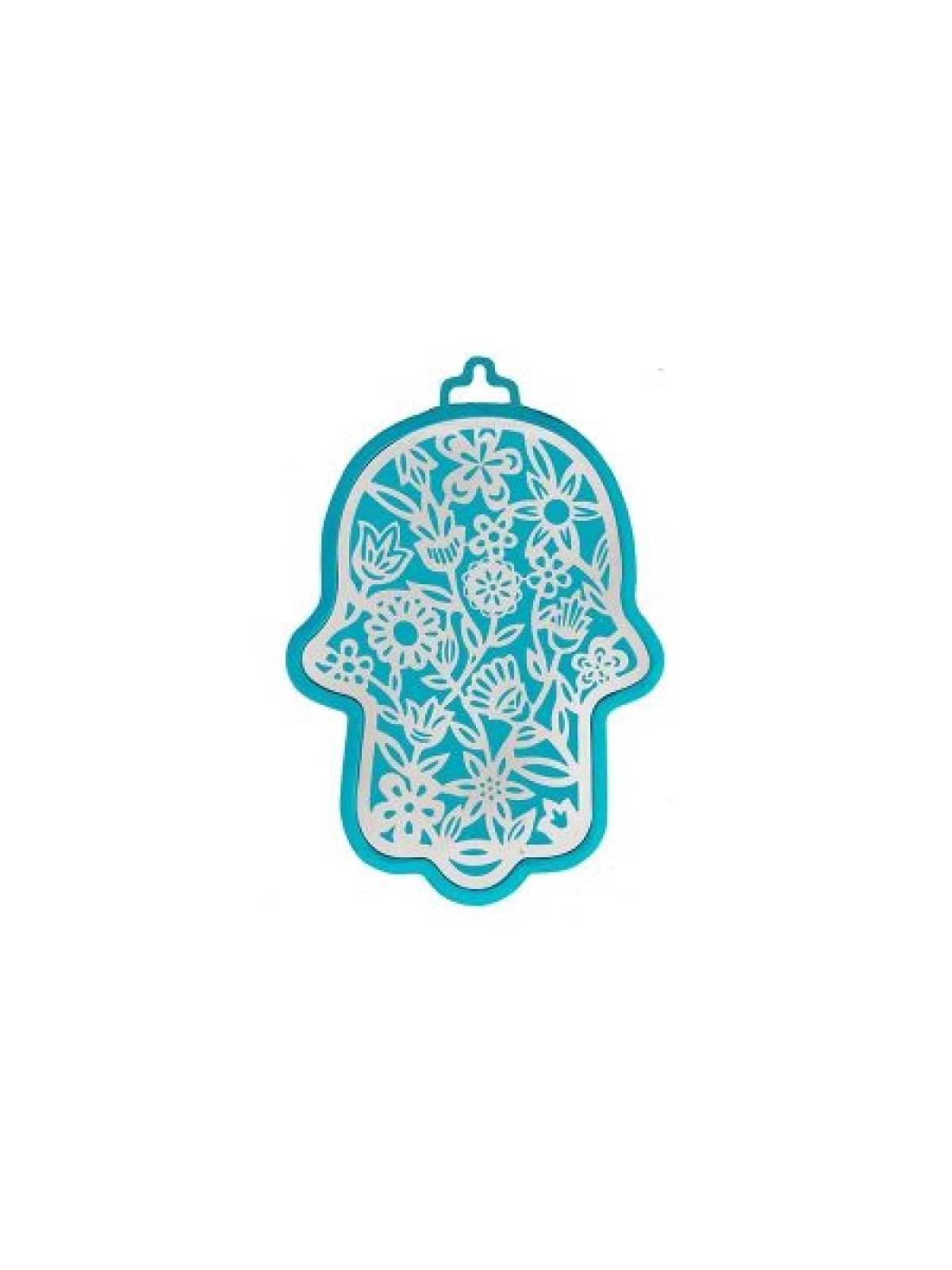 Yair Emanuel Mur Hamsa Superposition de Flore Découpée... | Hamsas par Emanuel