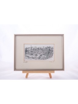 YehuditsArt Sketch Print of Mount Zion Je... | Jewish Gift from Israel