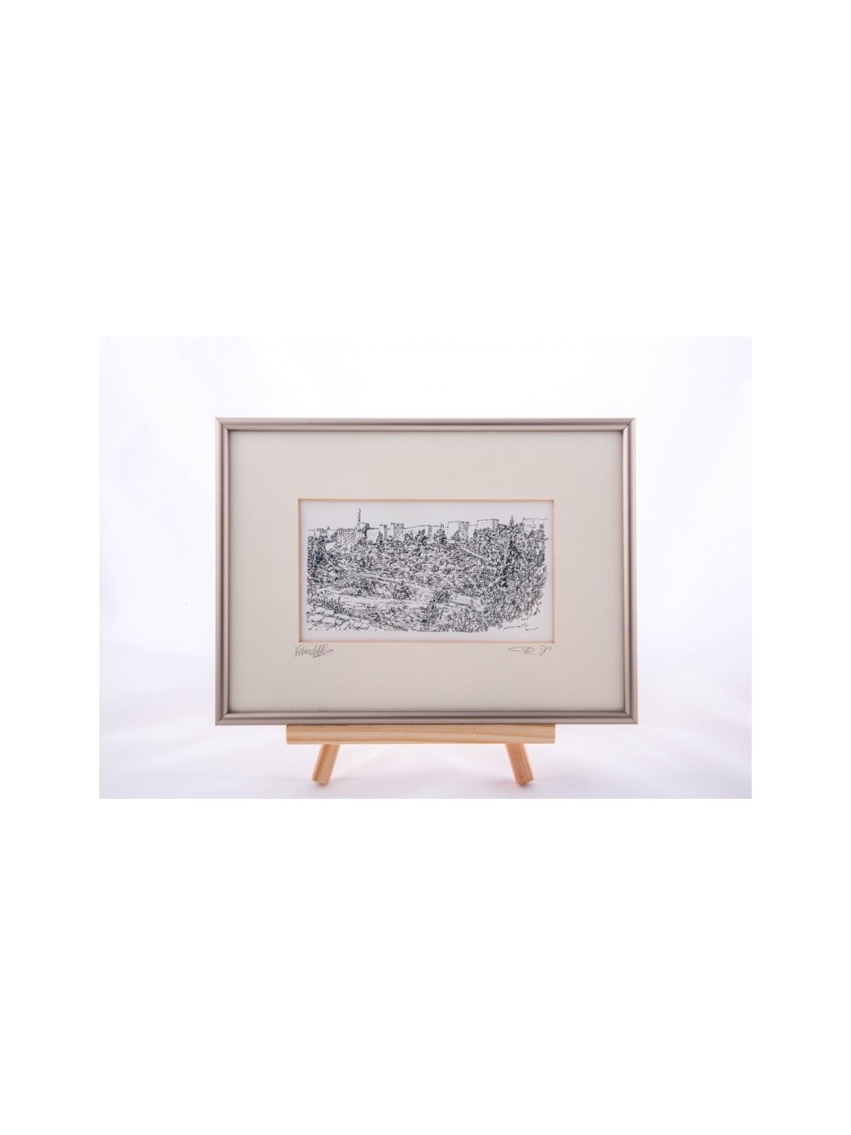 YehuditsArt Croquis imprimé du Mont Sion Je... | Cadeau juif d'Israël