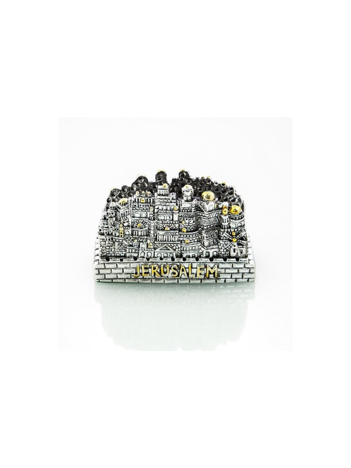 Business Card Holder Silver Plate with Gold Acc... | Table Decorations