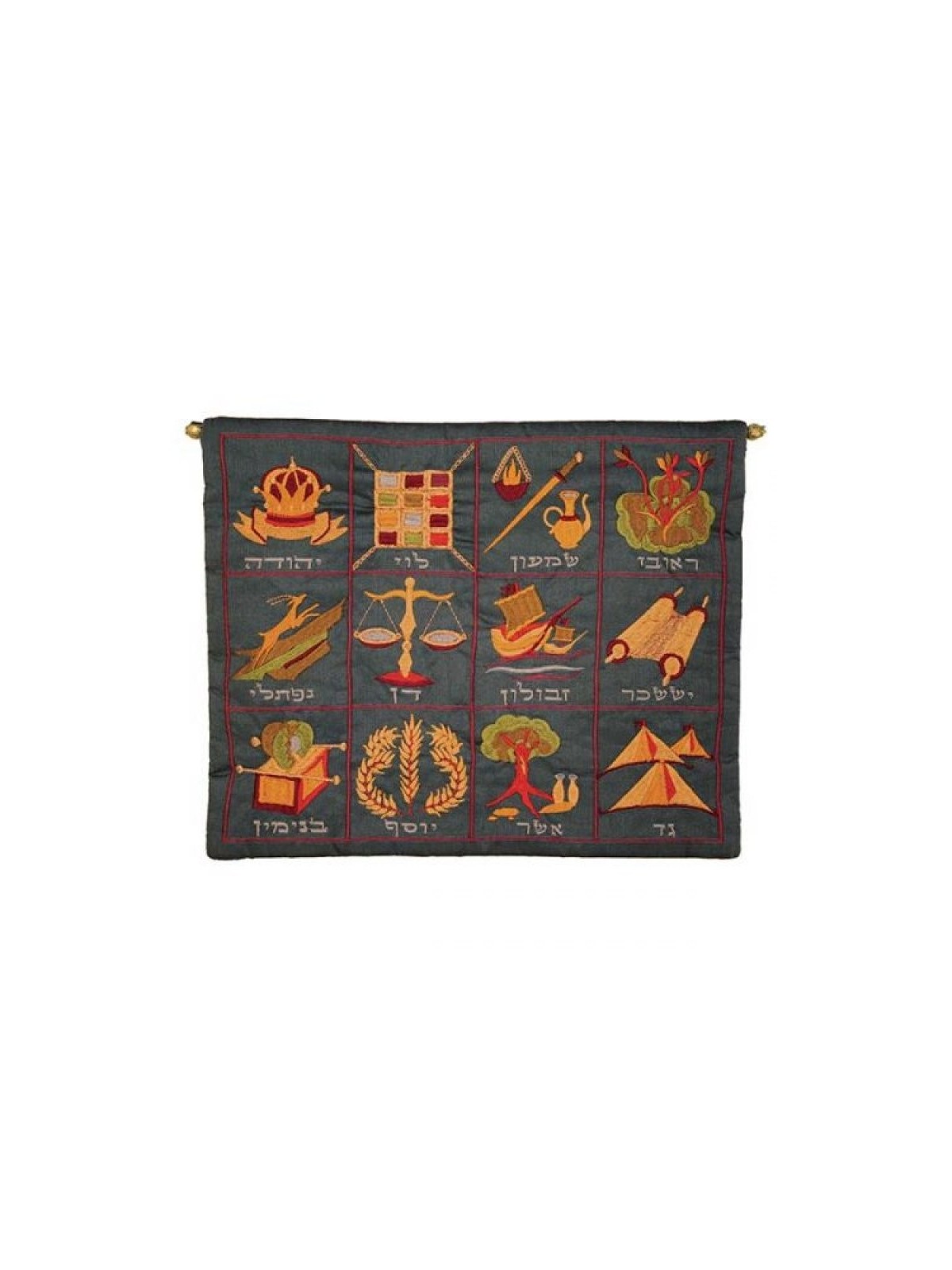 Yair Emanuel Embroidered Wall Hanging of... | Wall Hangings by Emanuel