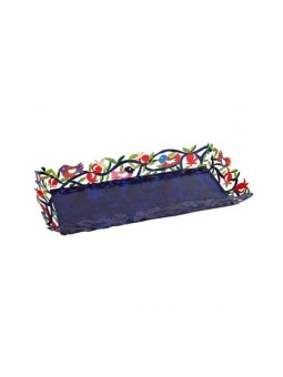 Yair Emanuel Hand Painted Serving Tray %96 Pome... | Table Decorations
