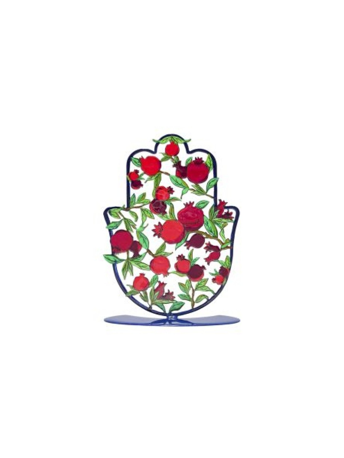 Yair Emanuel Hamsa Sculpture on Stand Red Pomeg... | Table Decorations