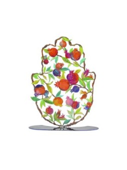 Yair Emanuel Large Hand Painted Hamsa on a Base... | Table Decorations