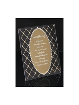 Standing English Home Blessing Decorative Lucite Sil... | Housewarming