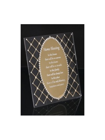 Standing English Home Blessing Decorative Lucite Sil... | Housewarming