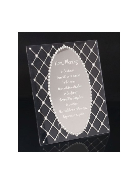 Standing English Home Blessing Decorative Lucite Sil... | Housewarming