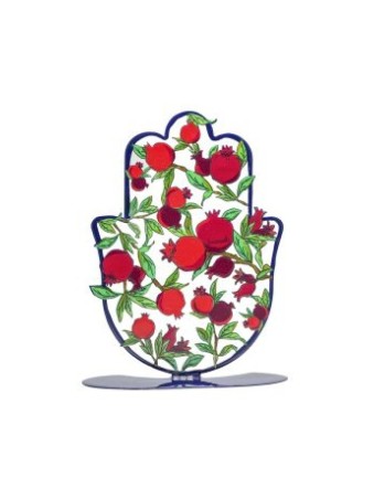 Yair Emanuel Grande Hamsa Peinte à la Main sur Socle... | Décorations de table