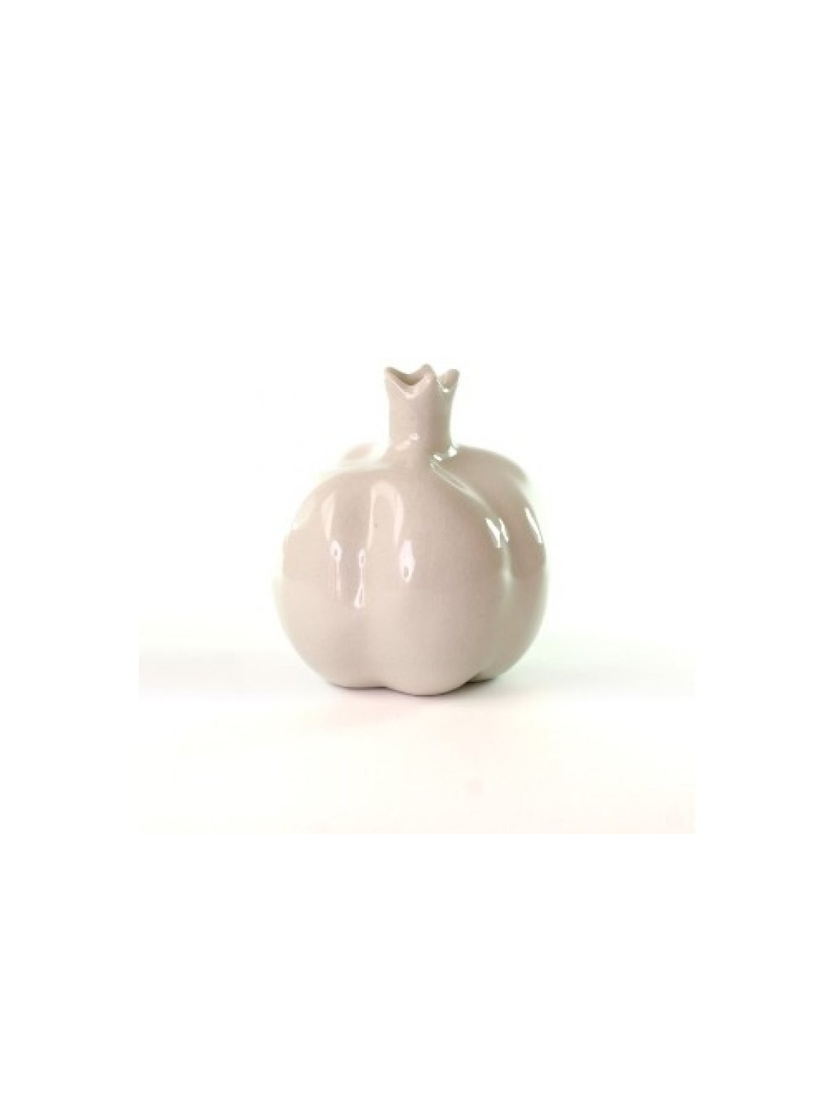 Décoratif Brillant Céramique Grenade Blanc | Cadeaux de Roch Hachana